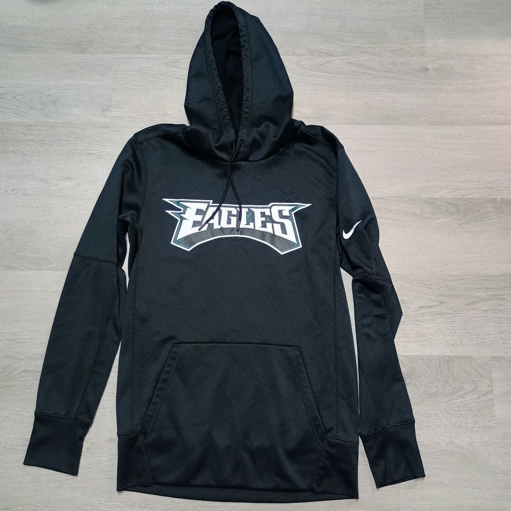 Nike NFL Eagles Black Fleece Lined Hoodie Size Small